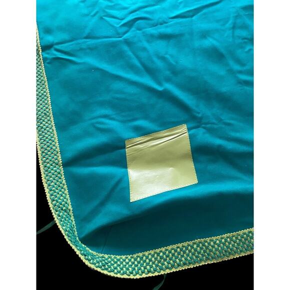 Vintage Game Card Table Cover Fabric Shamrock Heart Diamond Spade Poker 40x40" - Picture 3 of 11